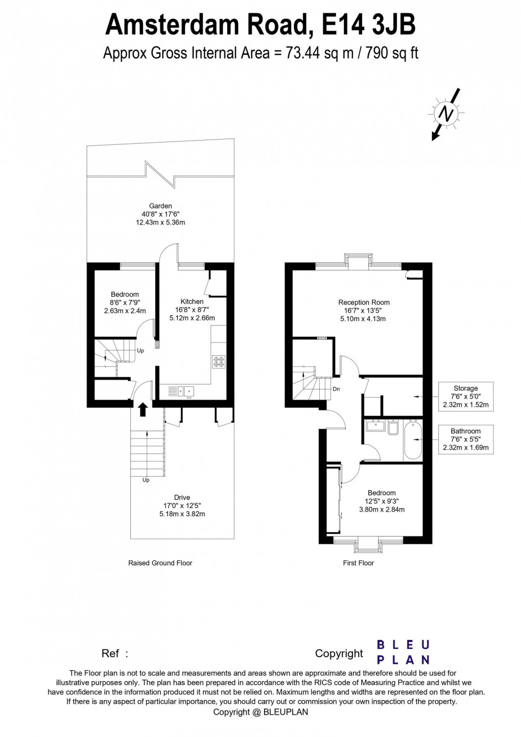 Floorplan for Amsterdam Road, London E14