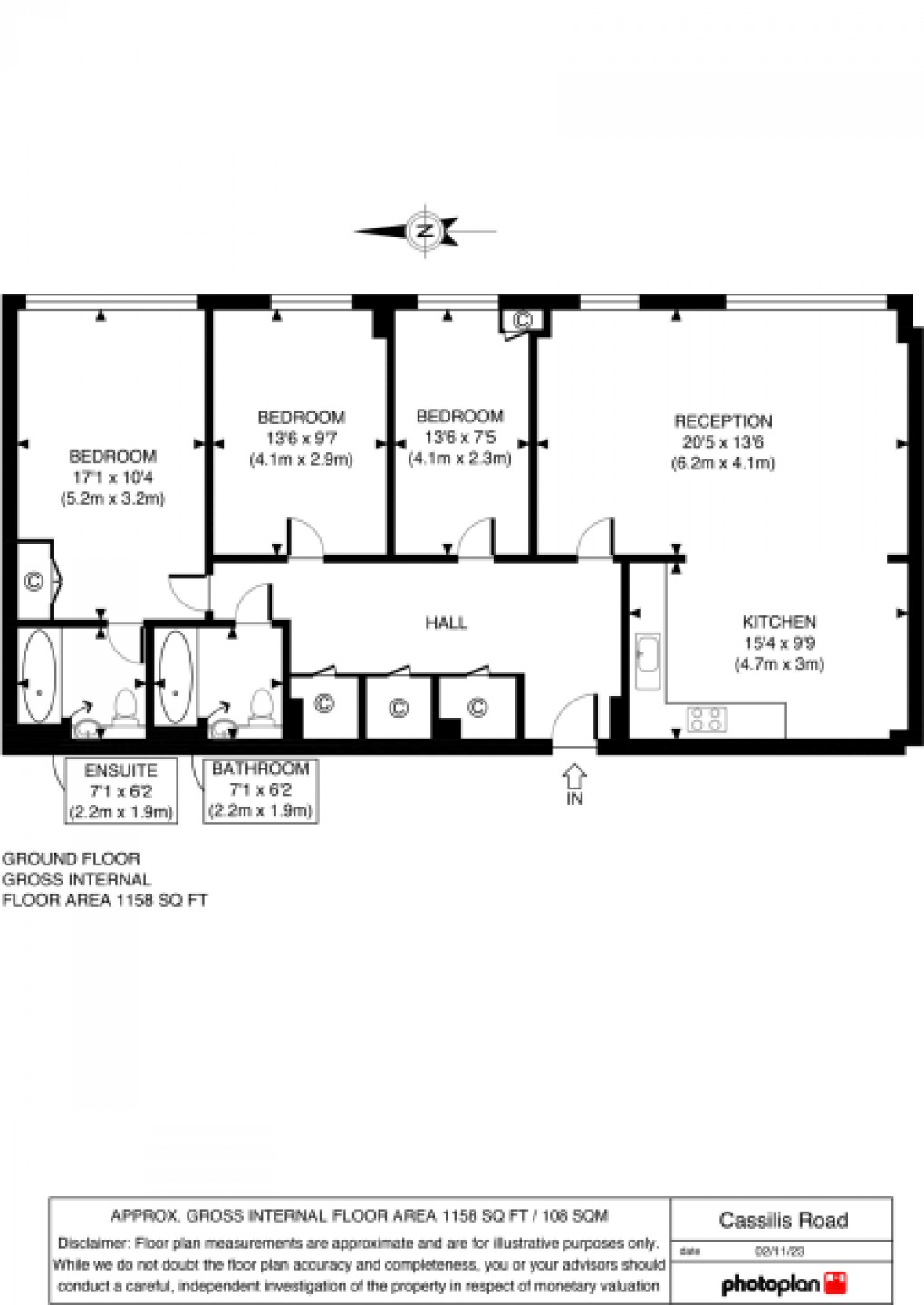Floorplan for Turner House, Cassilis Road, London, E14