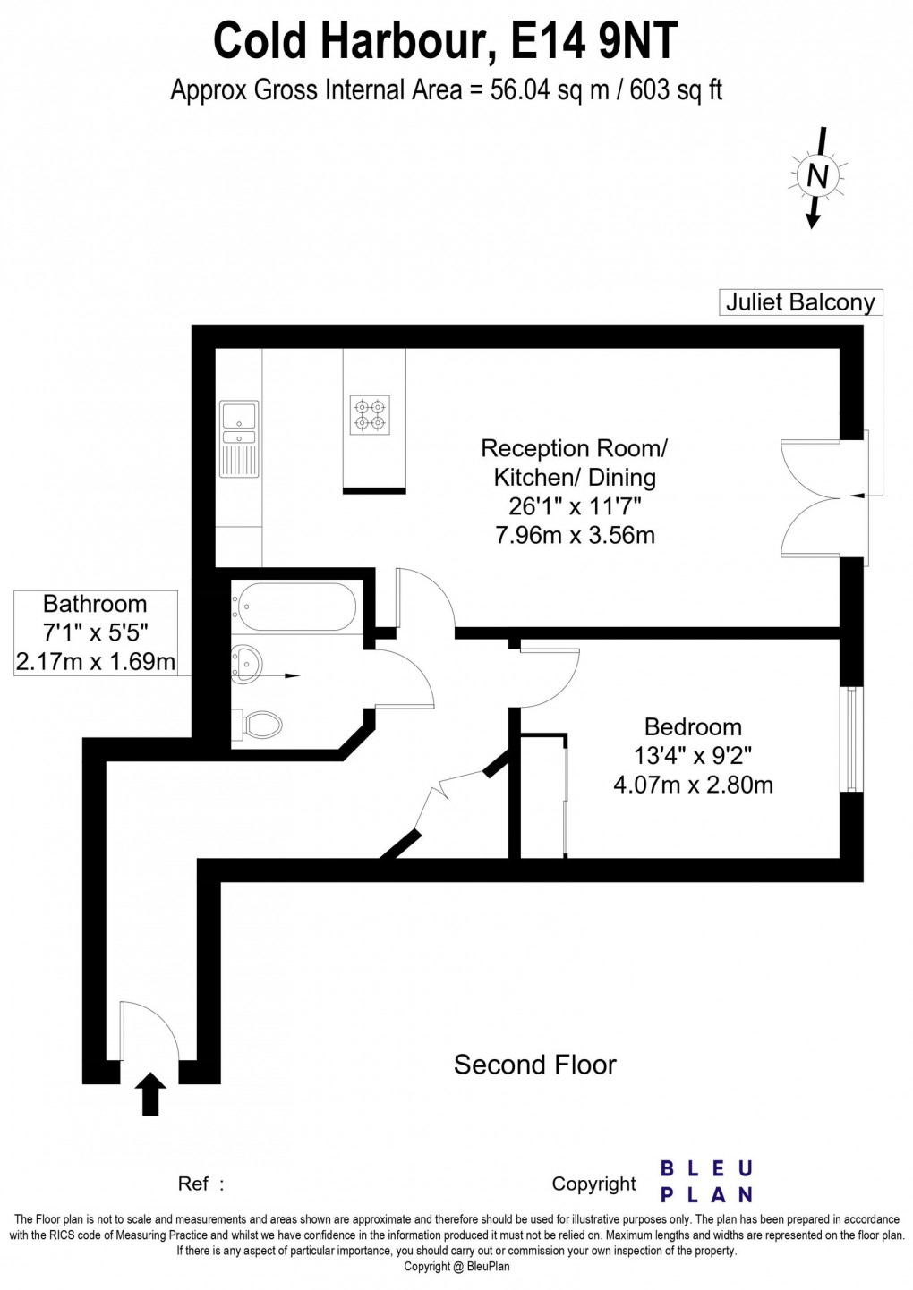 Floorplan for Cold Harbour, London, E14 9NT