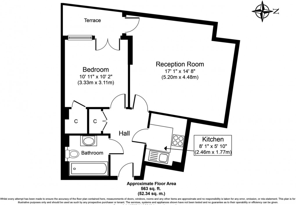 Floorplan for New Providence Wharf, 1, Fairmont Avenue, London, E14