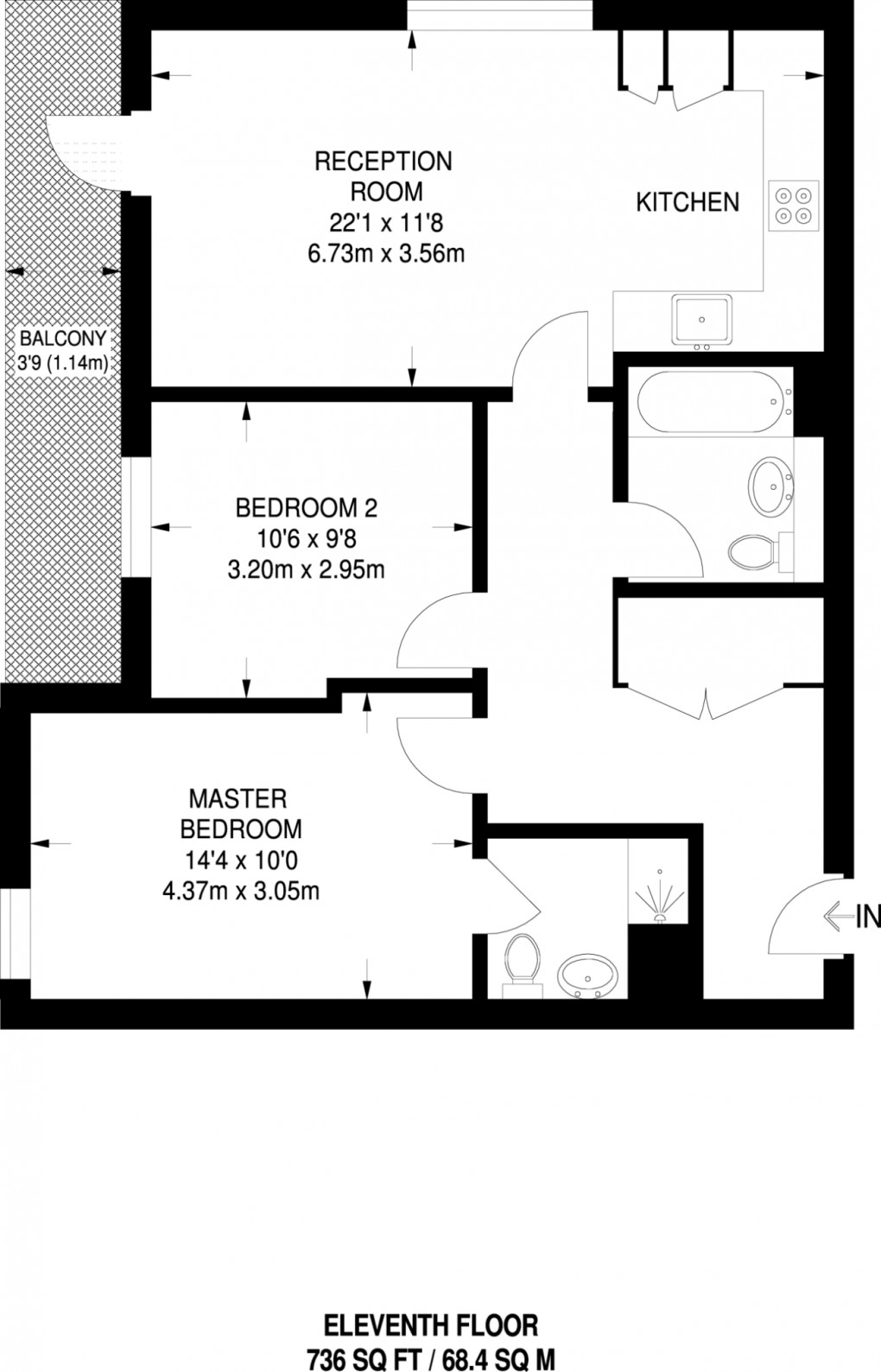 Floorplan for Christian Street, London, E1 1AW
