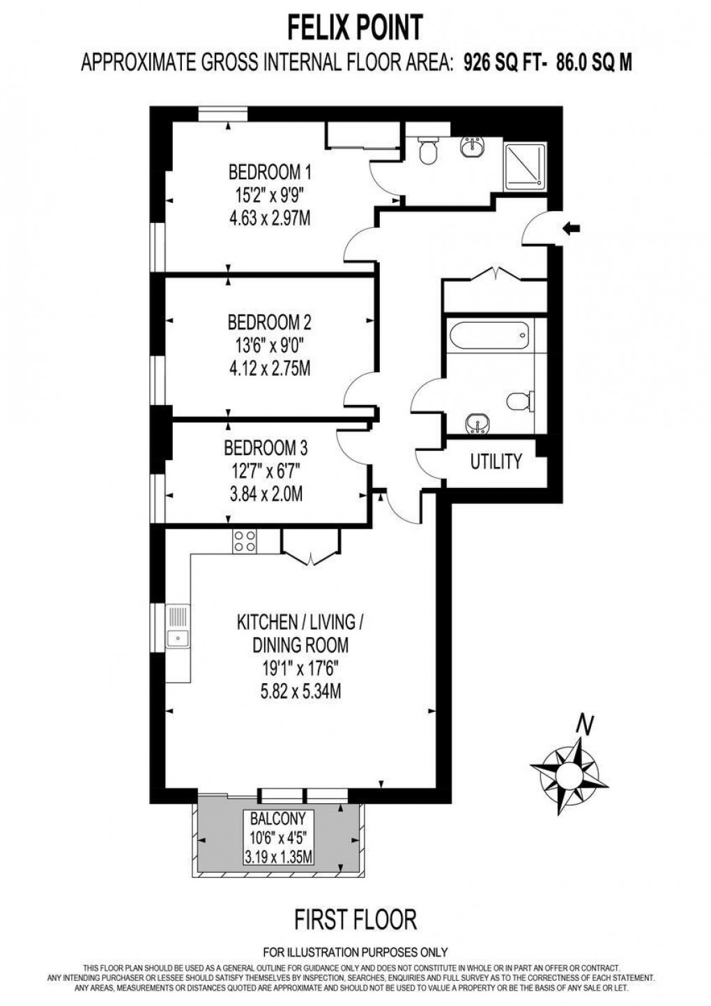 Floorplan for Epstein Square, London, E14 6FX