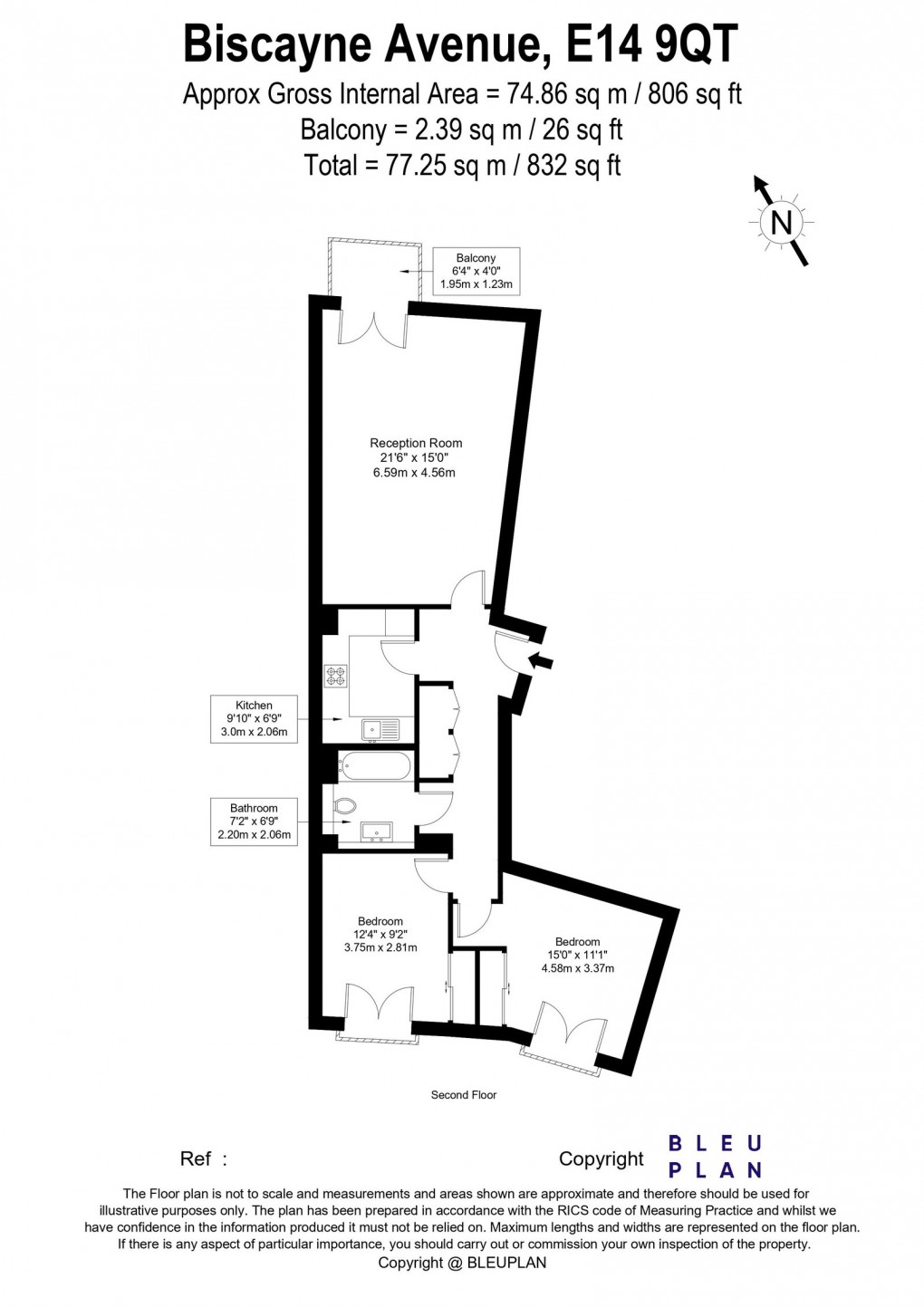 Floorplan for Biscayne Avenue, London, E14 9QT