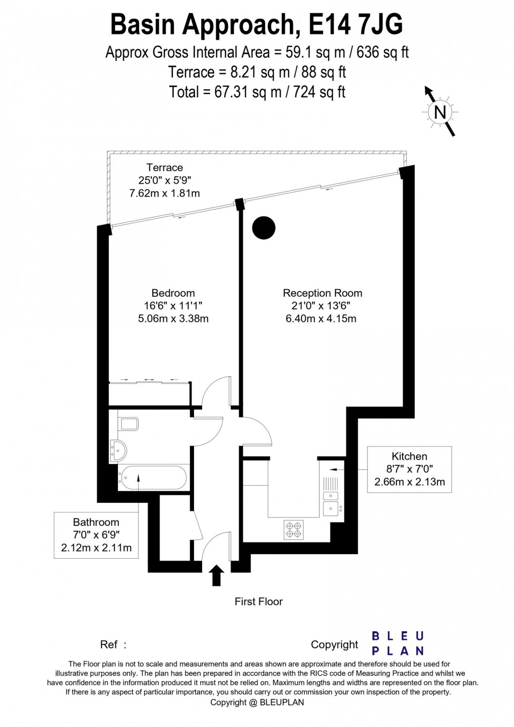 Floorplan for Basin Approach, London, E14 7JG