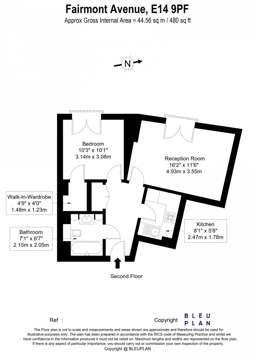 Floorplan for New Providence Wharf, Fairmont Avenue, London, E14