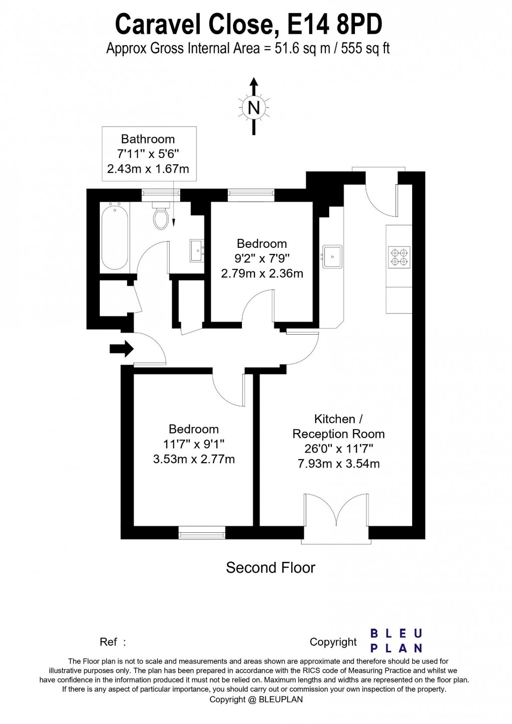 Floorplan for Caravel Close, London E14 