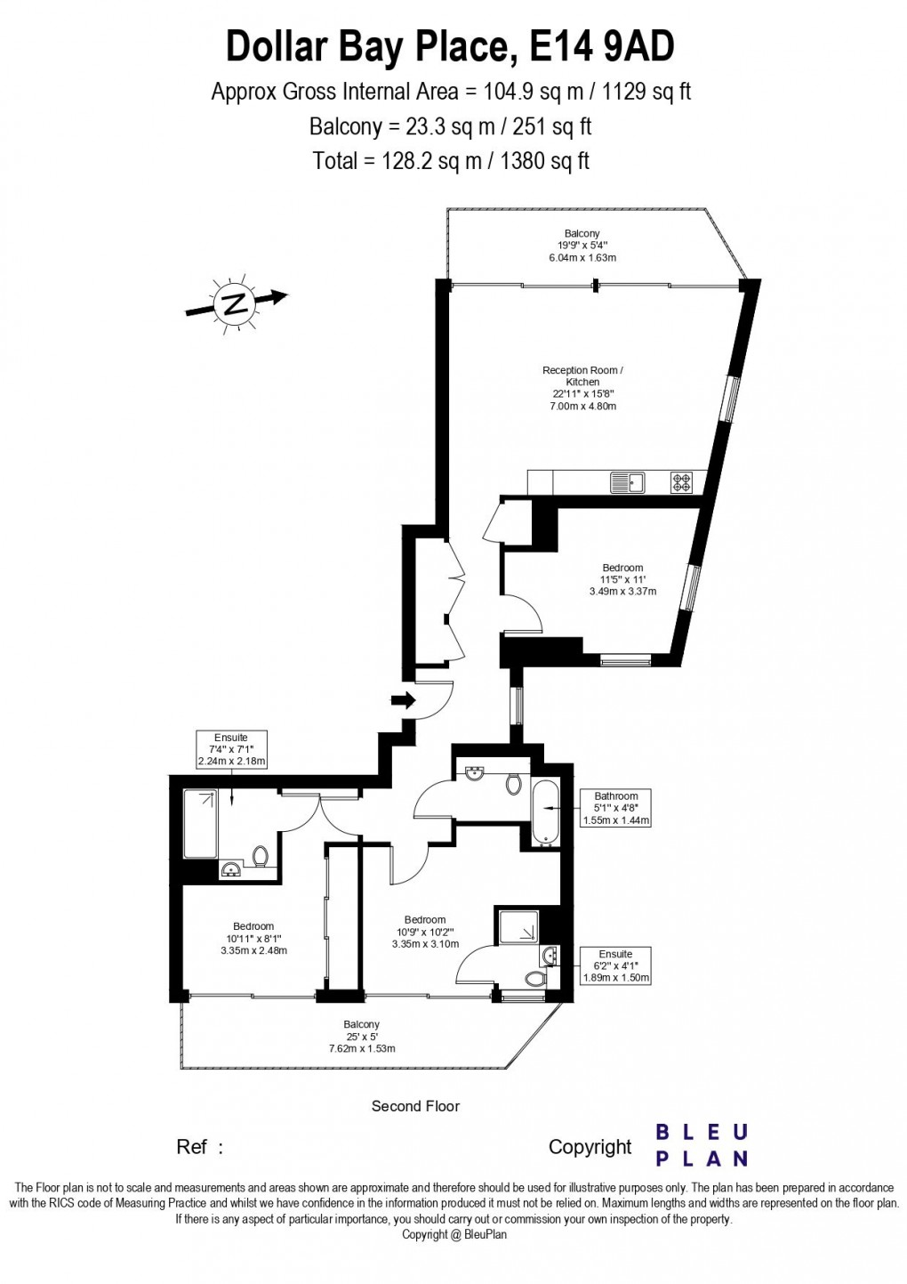 Floorplan for Dollar Bay Point, London E14