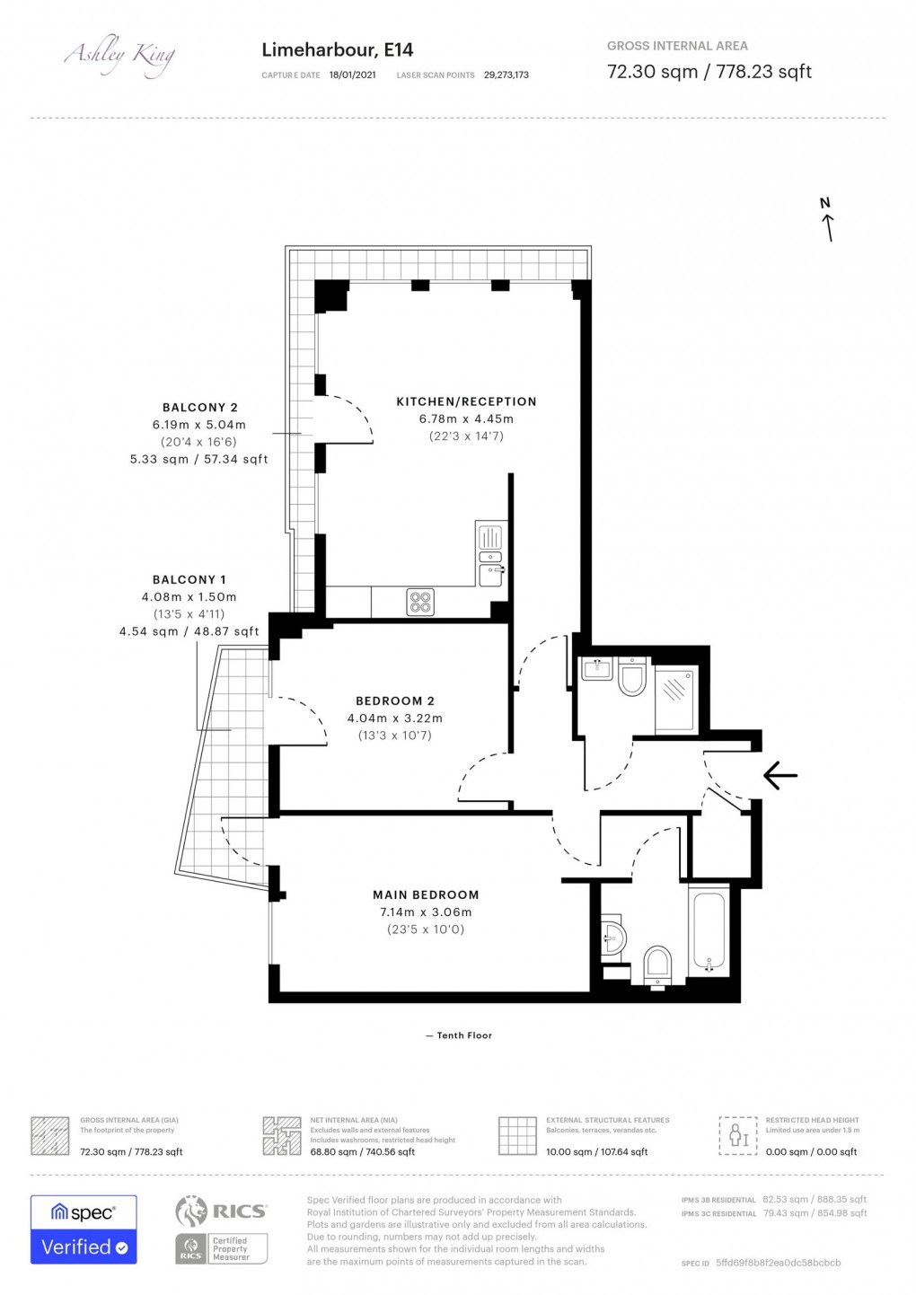 Floorplan for City Tower, Limeharbour, London E14 9LU