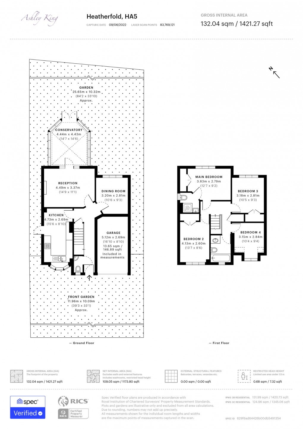 Floorplan for Heatherfold Way, Pinner, HA5 2LG