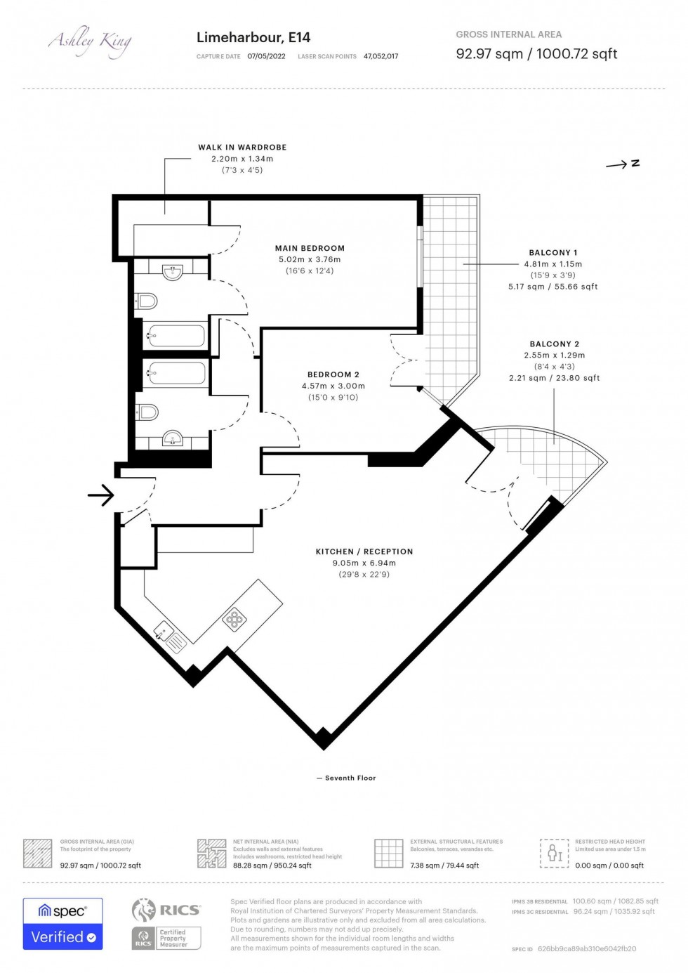 Floorplan for Limeharbour, London, E14 9LU