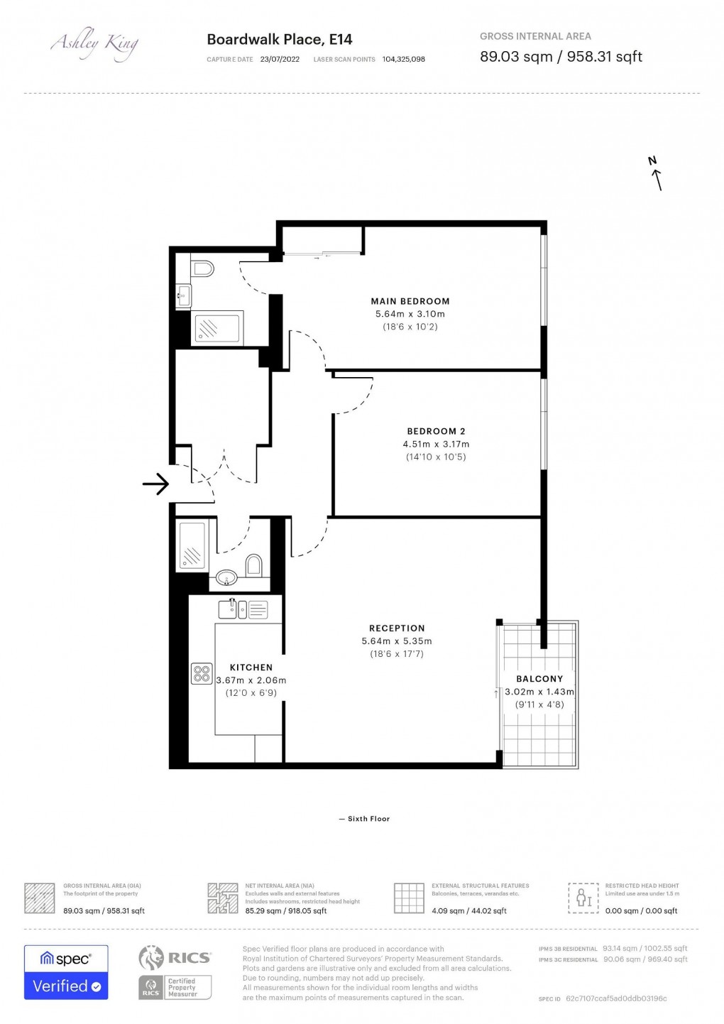 Floorplan for Boardwalk Place, London, E14