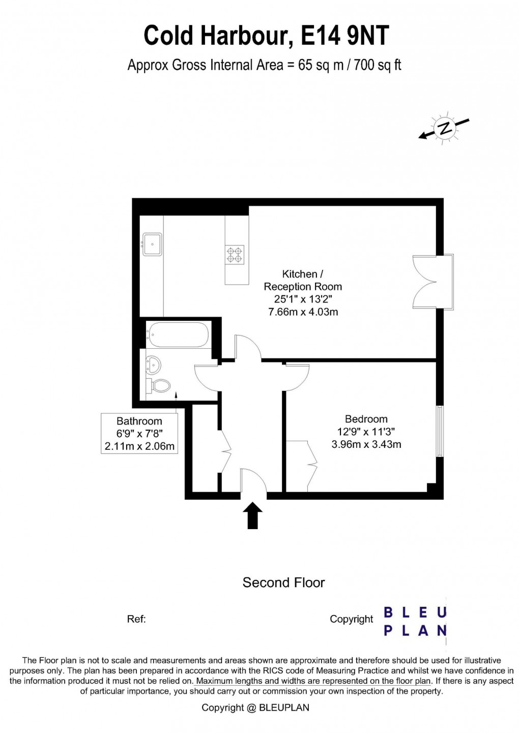 Floorplan for Cold Harbour, London, E14 9NT