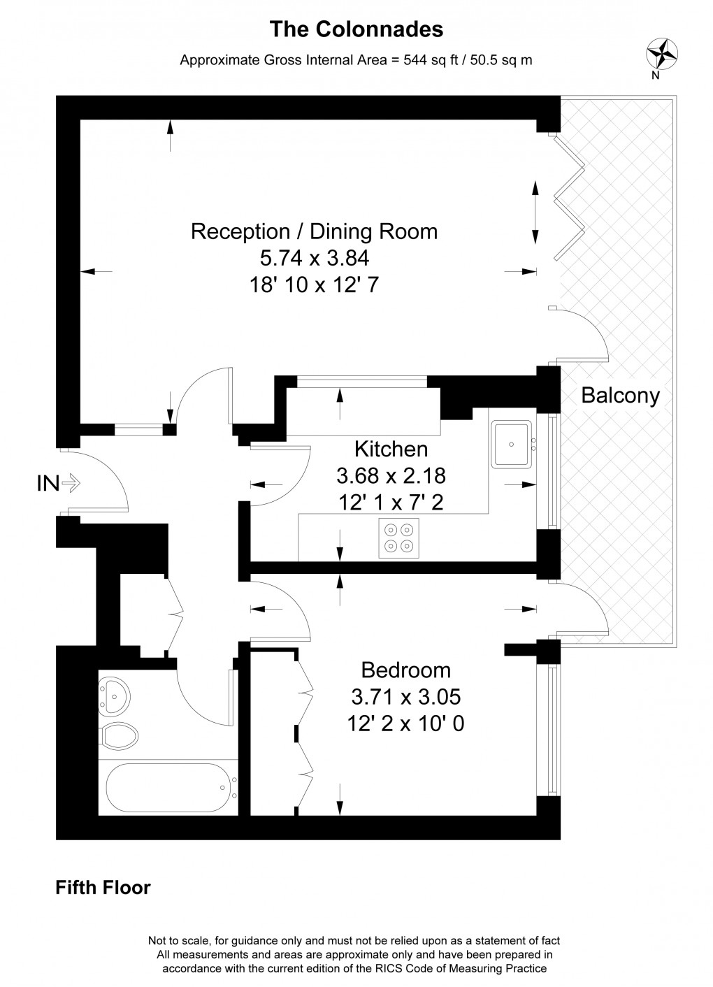 Floorplan for The Colonnades, Porchester Square, W2