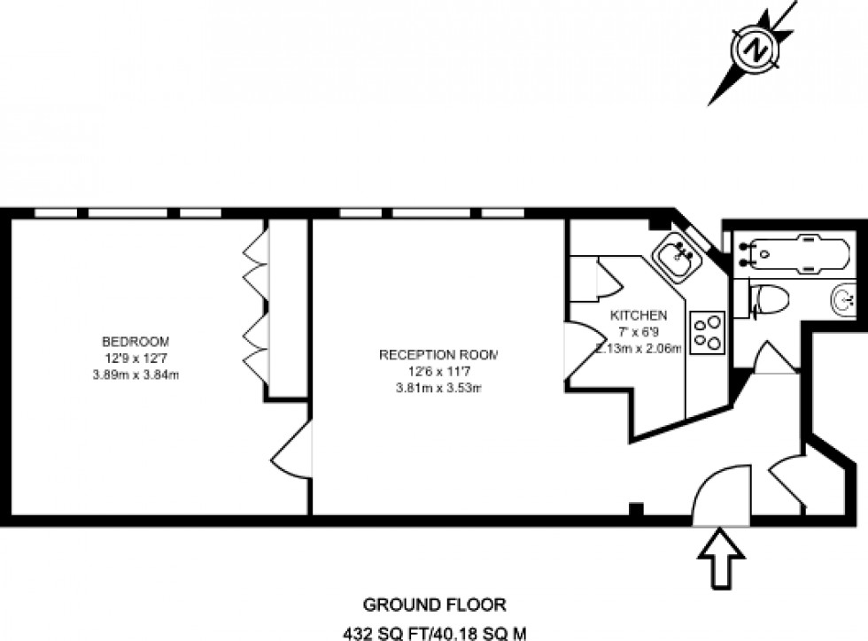 Floorplan for West End Lane, London, NW6 2NA