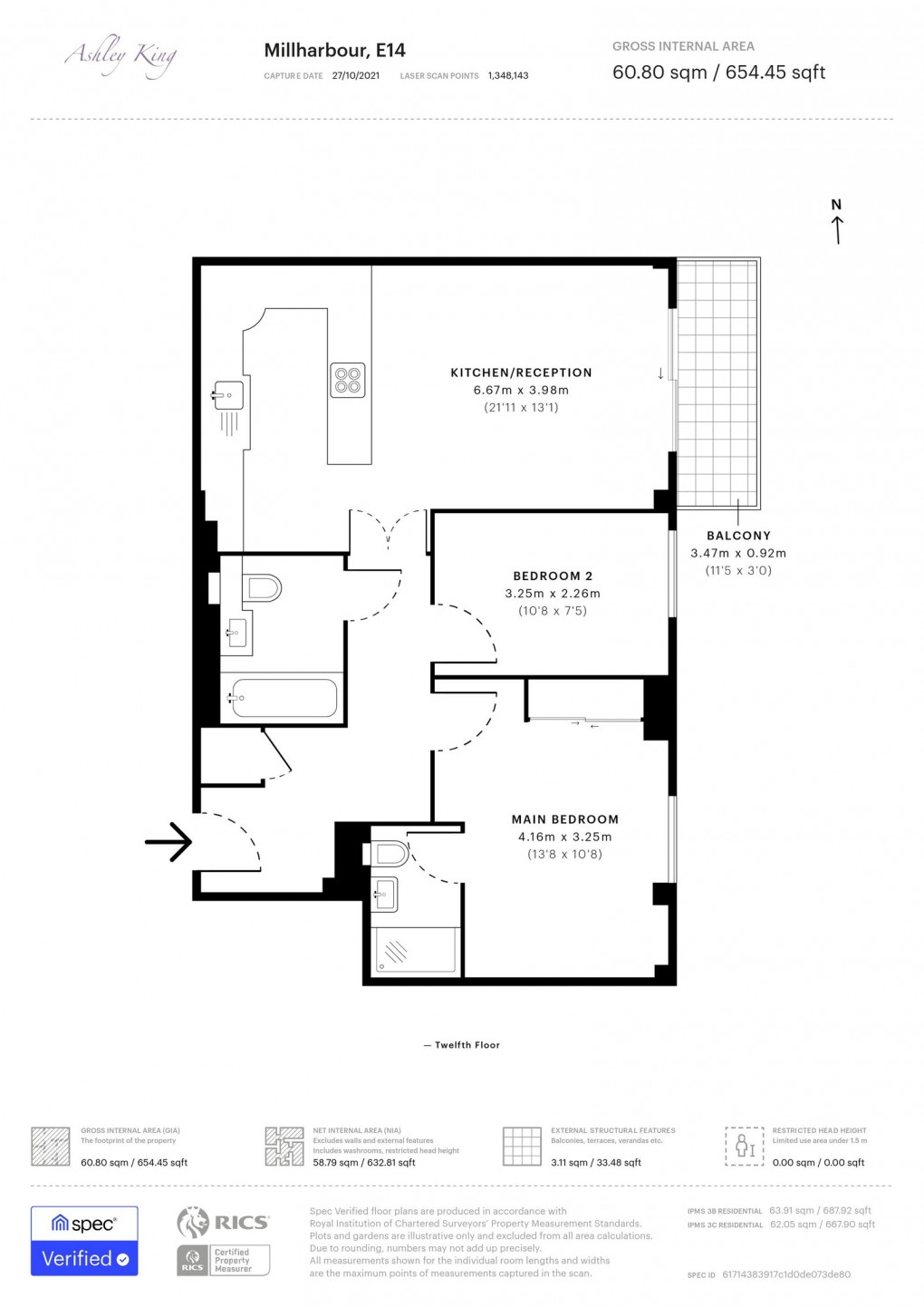 Floorplan for Millharbour, London, E14 9ND