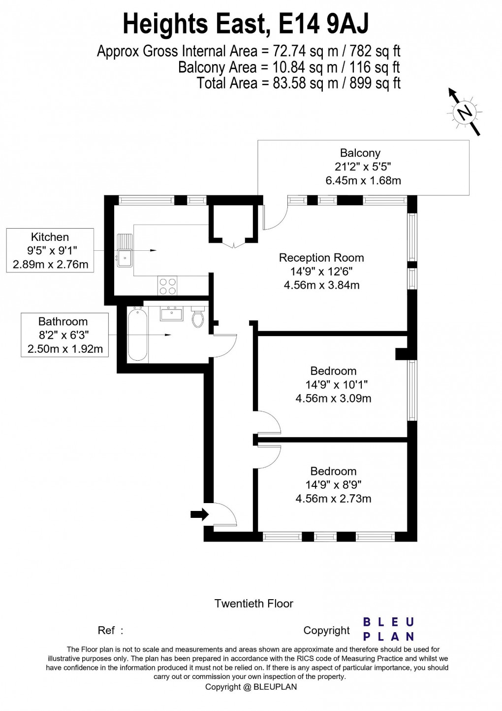 Floorplan for Phoenix Heights East, Mastmaker Road, E14